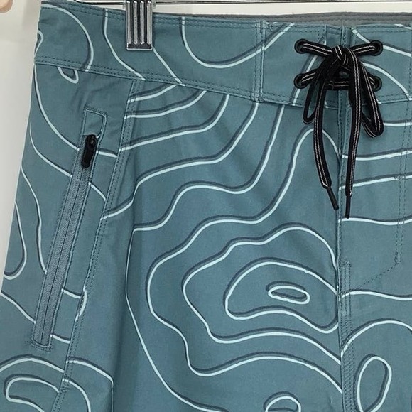 NEW! Florence Marine X Size 30 Isobar Boardshort Steel Blue Swim $75 msrp L7-1 - Picture 7 of 11